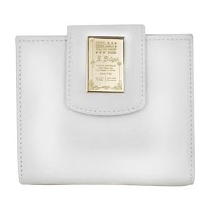 Buy Ladies Bi-Fold Dusty White Light Gold Wrinkled Leather Wallet: Dusty White Light Gold Wallet by Bulgari