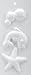 Soapsations Soap Mold 4X9-Bubbles/Starfish/Porpoise