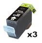Canon PGI-5Bk 3 Pack Black Compatible Inkjet Cartridge w/ Chip for Pixma MP500 MP530 MP600 MP800 iP4