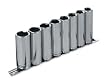 1/2 Deepwell Socket with Rail MM - 9 Pieces