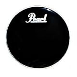 Pearl Logo Front Bass Drumhead, Black 22 Inch