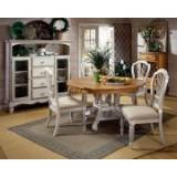 IMAGE OF Hillsdale Furniture 4508DTBRND Wilshire Round/Oval Dining Table in Antique White