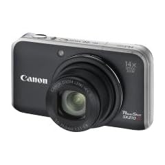 Canon PowerShot SX210 IS Digitalkamera (14 Megapixel, 14-fach opt. Zoom, 7.6 cm (3 Zoll) Display) schwarz