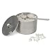 Brushed Stainless Steel Salt Cellar with Spoon