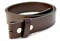 BELTMASTERS&reg; MENS/WOMENS BROWN LEATHER BELT FOR BUCKLES 30" TO 44" MADE IN THE USA