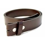 MENS/WOMENS BROWN LEATHER BELT FOR BUCKLES 30" TO 44"