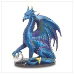 Large Sitting Dragon Holding Ball
