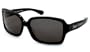 Juicy Couture Heiress S Sunglasses, Shiny Black Frame/ Dark Grey Lenses
