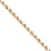 10k 3mm Handmade Diamond-cut Rope Chain Anklet - 9 Inch