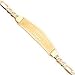14K Indianapolis Colts Large Sanded Id Bracelet w/Figaro Link
