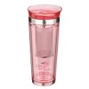 Trudeau Tea-riffic 16-Ounce Travel Tea Tumbler, Pink