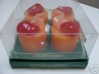 Yankee Candle Peach & Sweet Berries 4 Sampler Votive Candles