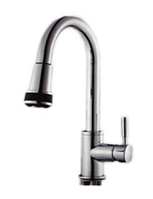 Designer Ceramic Pull Out Kitchen Faucet Brushed Nickel Finish