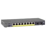 Netgear ProSafe GS110TP Gigabit PoE Smart Switch. PROSAFE 8PORT GIG POE SMART SWITCH WITH 2 GIGABIT FIBER SFP STD-SW. 8 Port - 2 Slot - 8 x 10/100/1000Base-T - Power Over Ethernet - 2 x SFP (mini-GBIC) Slot