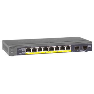Netgear ProSafe GS110TP Gigabit PoE Smart Switch. PROSAFE 8PORT GIG POE SMART SWITCH WITH 2 GIGABIT FIBER SFP STD-SW. 8 Port - 2 Slot - 8 x 10/100/1000Base-T - Power Over Ethernet - 2 x SFP (mini-GBIC) Slot