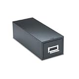 Buddy Products 1335-4 Buddy Products Single Drawer Steel 3 x 5 Card Cabinet, 16D, 1500-Card Cap, BK