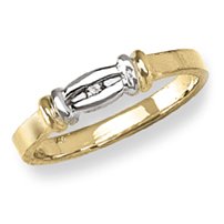 14k Yellow Gold – Cubic Zirconia Heart – Baby/Children’s Ring