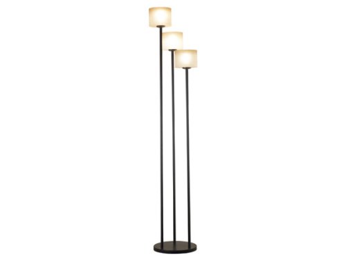 Kenroy Home Matrielle 72 Inch 3 Light Torchiere In Oil Rubbed Bronze Finish With Amber Scavo Glass Shades