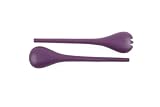 Core Bamboo Set of 2 Matte Finish Bamboo Salad Servers, Violet
