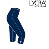 Viga Running Timi 3/4 Length Tights (Size: Extra Large) (Colour: Navy Blue )