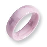 Ceramic Pink Faceted 6mm Polished Band CER18-6.5