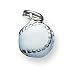 Sterling Silver White Enameled Baseball Charm with 20 inch Sterling Silver Chain