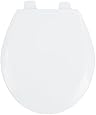 Bemis 550PRO000 Molded Wood Open Front With Cover Round Toilet Seat Pro Hinges White