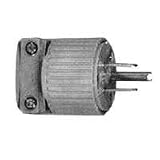 Plugs & Connectors: 3 Wire Ground Industrial Plug Gray