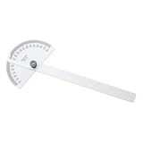 Buy #19 6 Long 0-180 Degree Range Satin Chrome Steel Protractor by Starrett