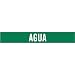 Brady 83540 Pipe Marker, Legend, "Agua(Protec. Papa Incen)", Style 4