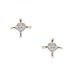 Diamond Solitaire 10K Yellow Gold Star Stud Earrings