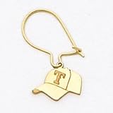 14K Texas Rangers Cap Kidney Wire Earrings