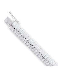 Sterling Silver 9.5mm Designed Cubetto Bracelet