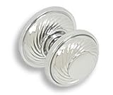 #1855 CKP Brand Cabinet Knob with #1856 Backplate, Polished Chrome