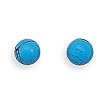 4mm Turquoise Bead Stud Earrings