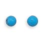 Sterling Silver 4mm Turquoise Bead Stud Earrings