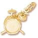 Drums Charm, 10K Yellow Gold