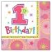 1st BIRTHDAY PINK BEVERAGE NAPKINS