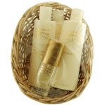 Marilyn Miglin SET-EAU DE PARFUM SPRAY 1 OZ & LIQUID SILK 6.7 OZ & BODY LOTION 6.7 OZ & SHOWER CREAM 6.7 OZ IN A DECORATIVE GIFT BASKET for WOMEN