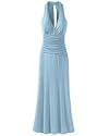 Spiegel Shirred Wrap Halter Dress