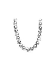 14K White Gold Necklace with 10mm Beads