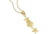 Search : Signature 18" Starfish & Shell Necklace GOLD