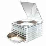 CCS95505 - Jewel Case, Dual Stacking, Holds DVDs or CDs, 10/PK, Clear