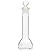 Chemglass CG-1615-20 Glass 20mL +/- 0.08mL Flat Bottom Heavy Duty Wide Mouth Volumetric Flask, with Glass Stopper, 128mm Height