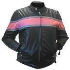 Kids Leather Jackets - Girls Kids Leather Motorcycle Jacket KJ745 Black/Pink