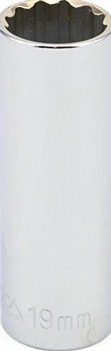 Proferred S24319 1/2" Drive Metric Socket, 19 mm Deep 12 Point