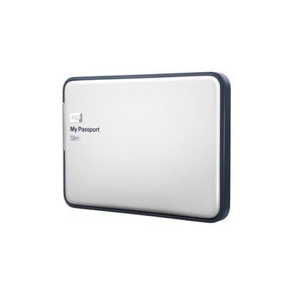 WD My Passport Slim 1TB Portable External Hard Drive (Metal Silver)