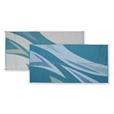Patio Mats 071 8' X 20' Green/Blue Flare Reversible Patio Mat