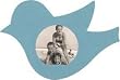 Shape-Up! Blue Bird Metal Magnet Frame by Three By Three Seattle