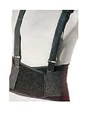 Jobri Action Belt Lower Back Lumbar Support Belt with Removable Suspenders - Black - XL